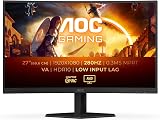 AOC C27G4ZXED 27 inch Curved FHD 280 Hz 1ms HDR FreeSync Premium view 2