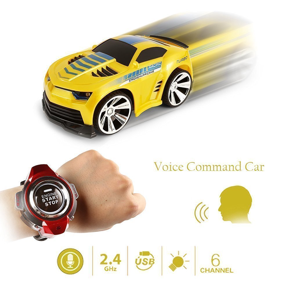 Buy Hot 2.4GHz Mini RC Car Voice Command Car Smart Watch Remote Control