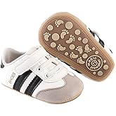 Bellocasa Baby Boys Girls Sneakers Toddler Non-Slip Soft Rubber Sole First Walking Shoes Infant Newborn Crib Dress Shoes
