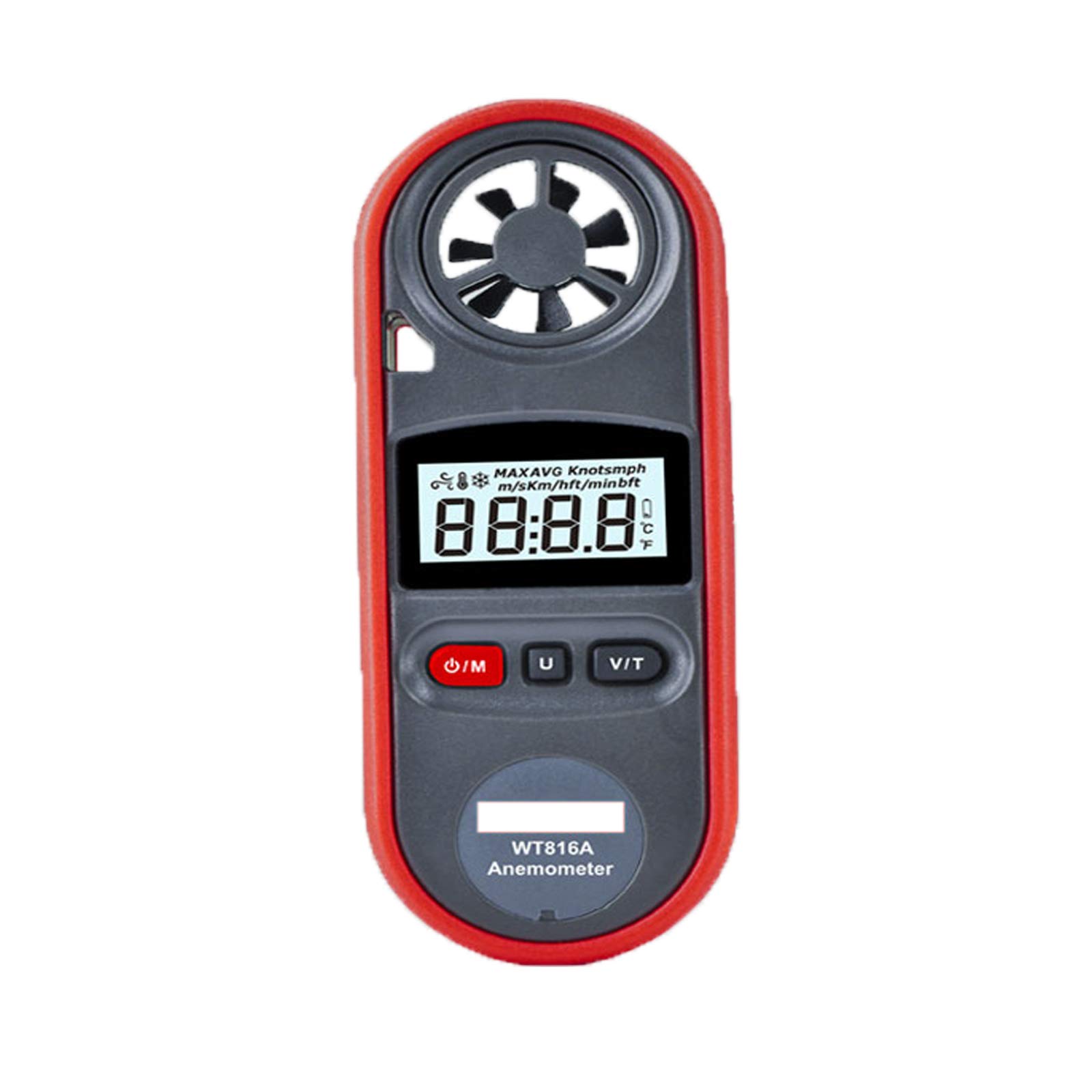 Digital Anemometer LCD Handheld Wind Speed Meter Windmeter Air Flow Velocity Measurement Thermometer for Windsurfing, Sailing, Fishing, Kite Flying and Mountaineering etc