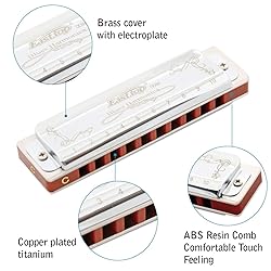 East top Harmonica Key of C 10 Holes 20 Tones 008K