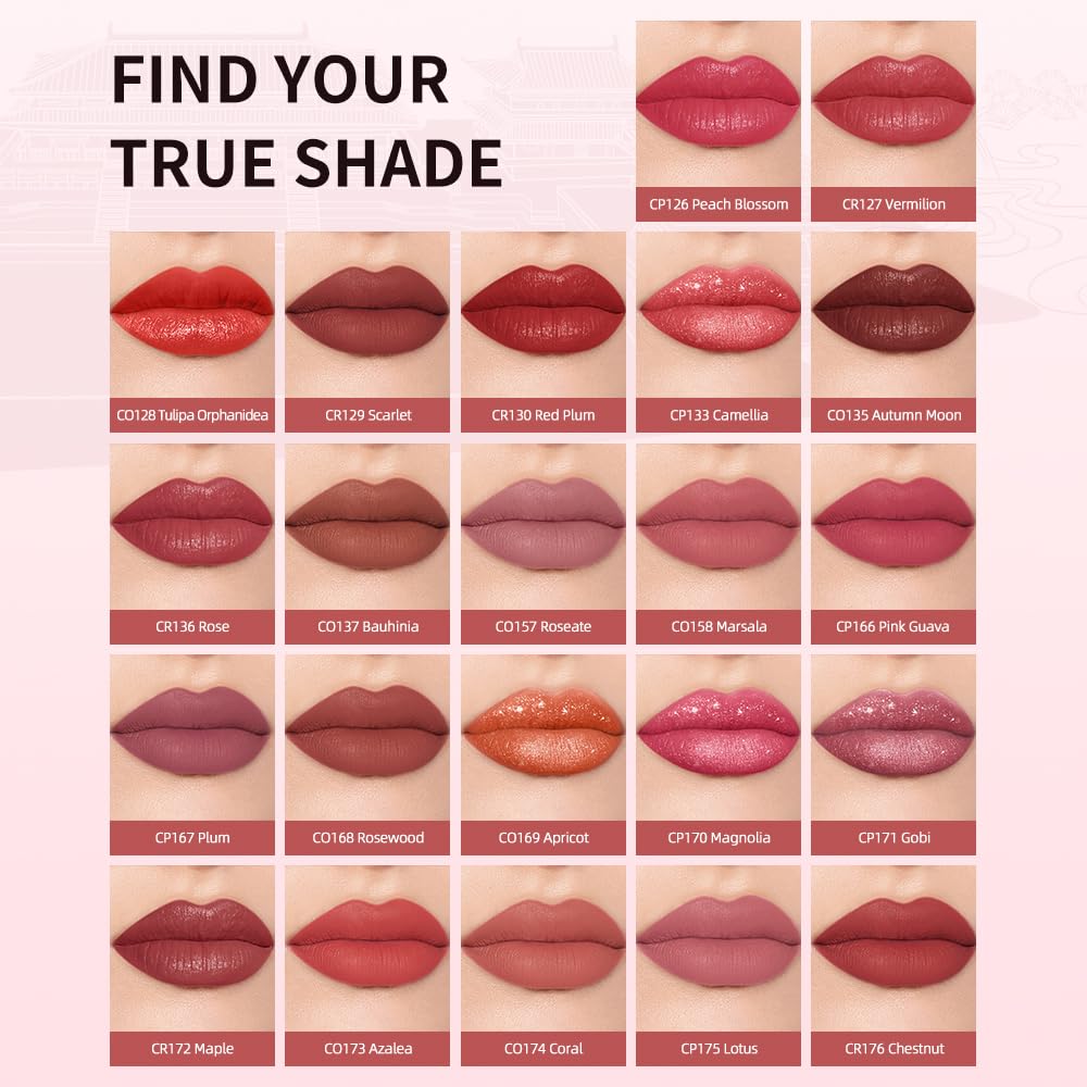 Catkin Semi-Matte Lipstick Hydrating High Impact Color Infused with Vitamin E and Avocado Oil Smooth Soft Texture Long Lasting Matte Finish 167