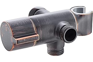 High Volume Solid Metal Shower Diverter Valve 3 Way with Hand Held Holder, G1/2 Shower Arm Diverter for Handheld Spray Wand and Rain Showerhead, Universal Shower Head Adapter (Oil Rubbed Bronze) Uvish