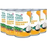 Thai Coco Organic Coconut Cream Full Fat Unsweetened Heavy Cream 13.5 fl oz 6 Pk