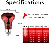 DERNORD Infrared Red Light 50W Reptile Heat Lamp 2 Pack E27 220-240V view 4