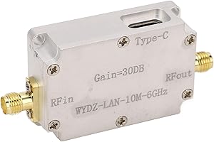 Acouto Lna Rf Wideband Amplifier 10M-6Ghz High Gain SMA Female Connector for Radio Lna Amplifier