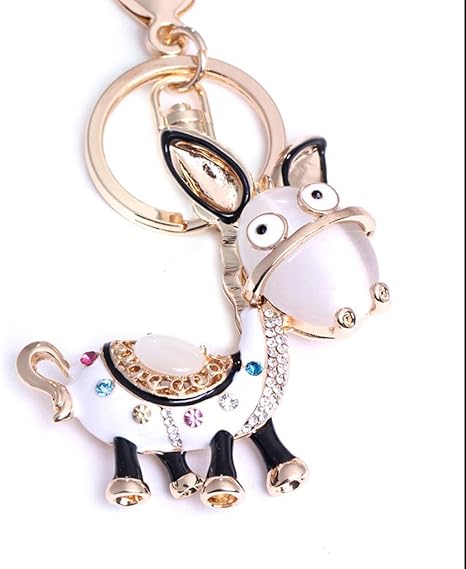 Amazon Co Jp ラインストーンリトルドンキーキーホルダーかわいいクリエイティブキーホルダーレディ車のキースクールバッグキーリングパーソナリティペンダント Color Gold ホーム キッチン