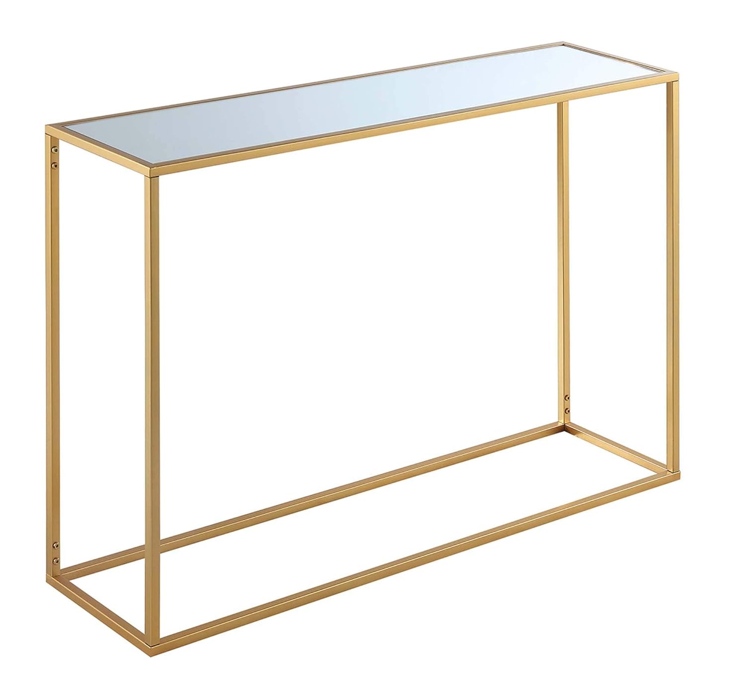 Convenience Concepts 413499MRG Gold Coast Mirrored Console Table, Frame