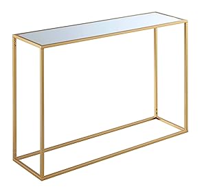 Convenience Concepts 413499MRG Gold Coast Mirrored Console Table, Frame