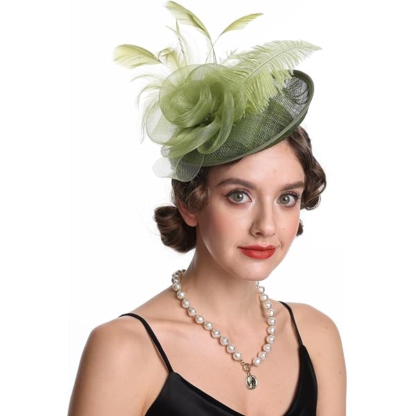 WIFYIEN Fascinator Hat, Top Hat with Feather for Women  display picture 3