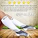 Blitzu Compression Socks 15-20mmHg for Men & Women BEST Recovery Performance Stockings for Running, Medical, Athletic, Edema, Diabetic, Varicose Veins, Travel, Pregnancy, Relief Shin Splint L/XL White
