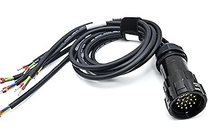Socapex 19-Pin to PowerCON Breakout Cable, 2.5mm² Multi-Circuit Lighting Audio Power Extension Cord(Break Out 1m,Soca to Open