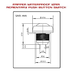 Ampper Momentary Push Button Switches, 2 Pin On/Off