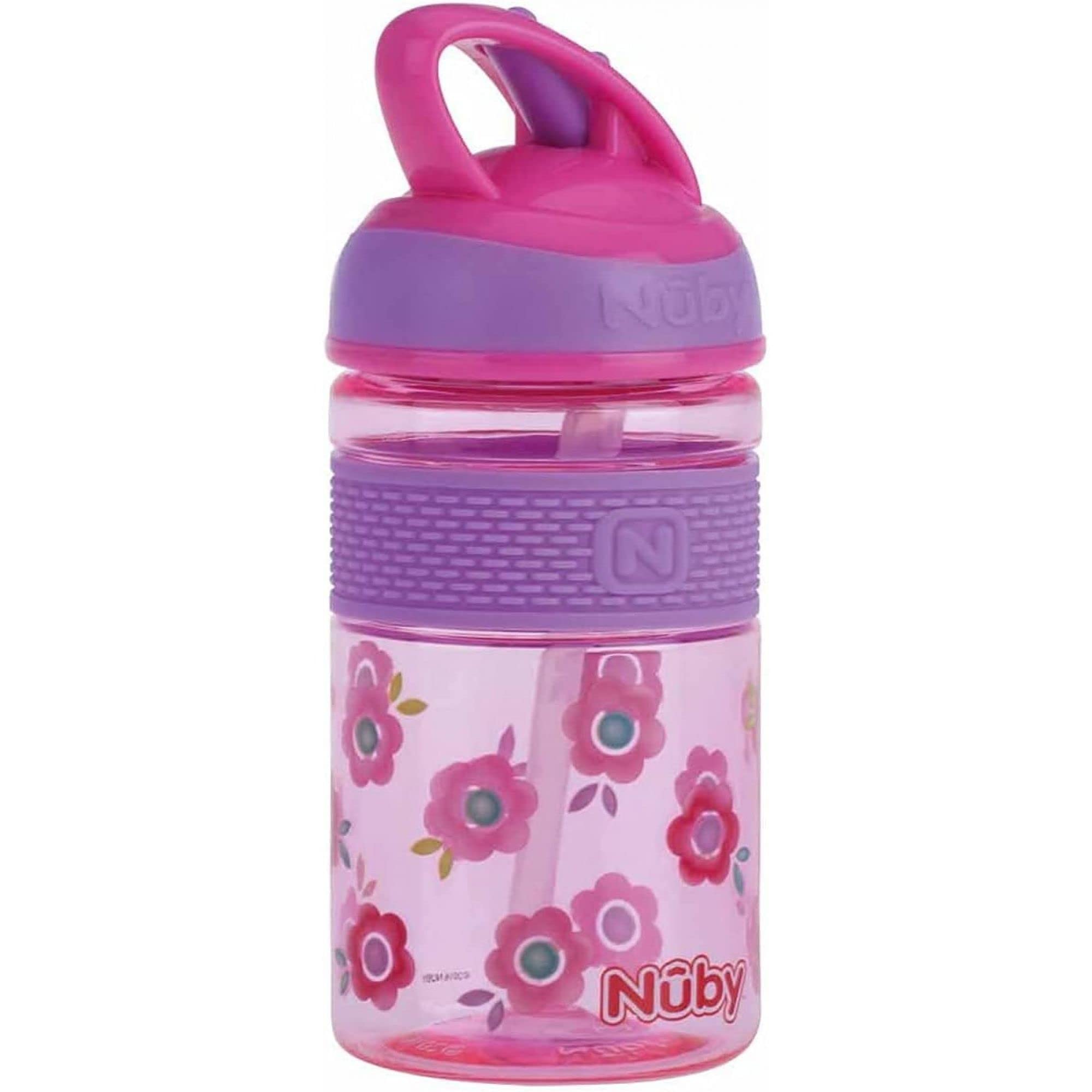 Nuby - 2 in 1 Tritan™ Hard-Spout Straw Cup - 360ml - Pink - 4 Years and Above