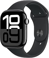 Apple Watch Series 10 GPS 46mm Jet Black Aluminium Case Black Sport Band M/L