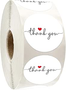 amazoncom thank you stickers 14 inches circle labels 500 modern