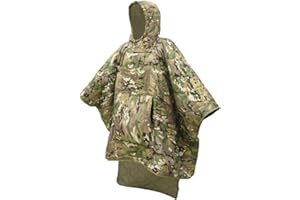 Camping Poncho Sleeping Bag Wearable Hooded Blanket, Lightweight Thermal Cloak Cape Windproof for Backpacking Hiking Hunting 