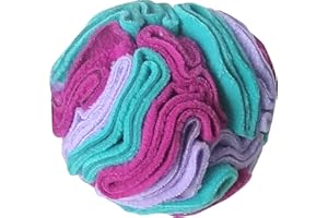 fouFIT Hide n Seek Snuffle Balls Nosework Toy for Dogs, Pink/Purple, Small 4"