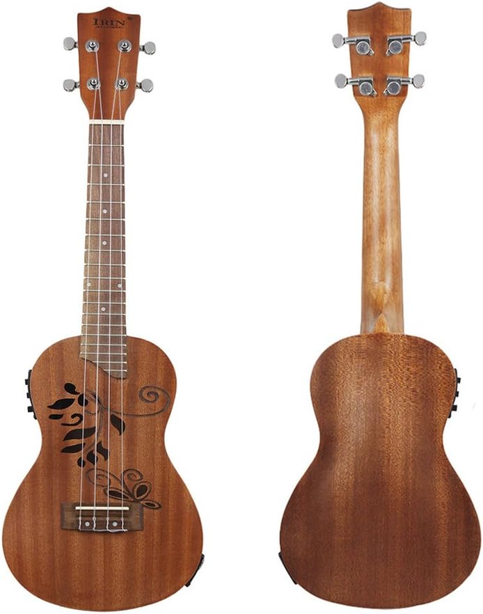 Ammoon 24 In Ukulele Uke Sapele Wood Kit Mit Tragetasche Gurt Ukulele Capo Finger Rassel Set Saiten Reinigungstuch 2 Amazon De Musikinstrumente