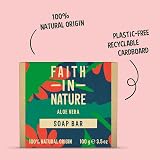 Faith In Nature Aloe Vera Soap 100 g - Plastic Free Hand Soap Bar view 5