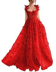 YUAOHUANG Women's Tulle 3D Butterflies Formal