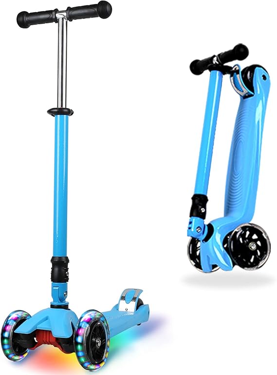 IMMEK Kinderroller 3 Räder Faltbar für Kinder Roller ab 314 Jahre Kleinkinder Scooter Dreiräder