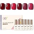 GAOY Berry Collection Gel Nail Polish, Hot Pink Burgundy Red Cherry Magenta Nails Gel Polish Kit for Salon Manicure and DIY at Home