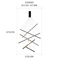 JAYMP Modern LED Chandeliers Dimmable Pendant Light