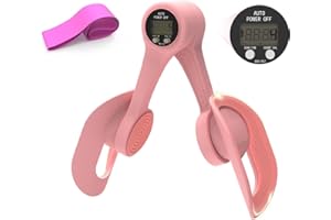 KVKVMO Thigh Trainer, 360°Adjustable Pelvic Floor Muscle Trainer with LED Display, Inner Thigh Exerciser with 20LB Resistance Band for Women, Home Fitness Equipment for Hip, Leg, Arm