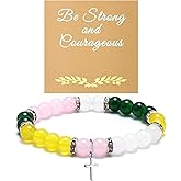 Christian Religious Gifts for Women Faith Beaded Bracelet Baptism Gifts for Women First Communion Gift for Grandma Aunt Mom Daughter Sister Friend Christmas Birthday Gift Jewelry Bracelet