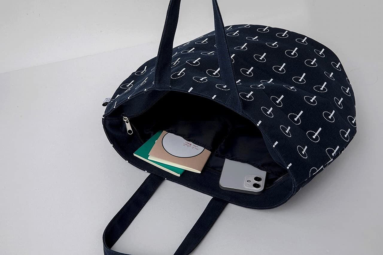 サリー・スコット Special Bag Book Navy：7/5発売【ムック本付録】総柄トートバッグ(ネイビー) 内ポケット付き