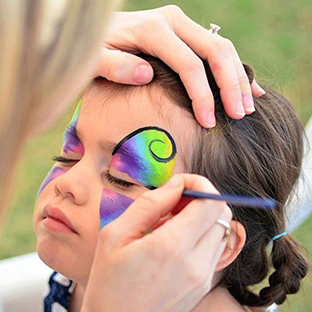 Face Painting Kit, 8 Colors Non Toxic Kids Body Makeup Washable Face Paint Ideal for Halloween Birthday Parties Costumes Makeup