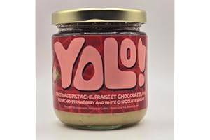 Yolo Pistachio, Strawberry and White Chocolate Spread, Preservative-Free, Made in Quebec