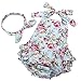 PrinceSasa Baby Girl's Floral Print Ruffles Romper Summer Clothes with Headband