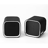moloroll Computer Speakers for Desktop PC, Laptop, Mac, USB Powered, Small Wired 2.0 Channels Dual Stereo Clear with Bass Less Distortion
