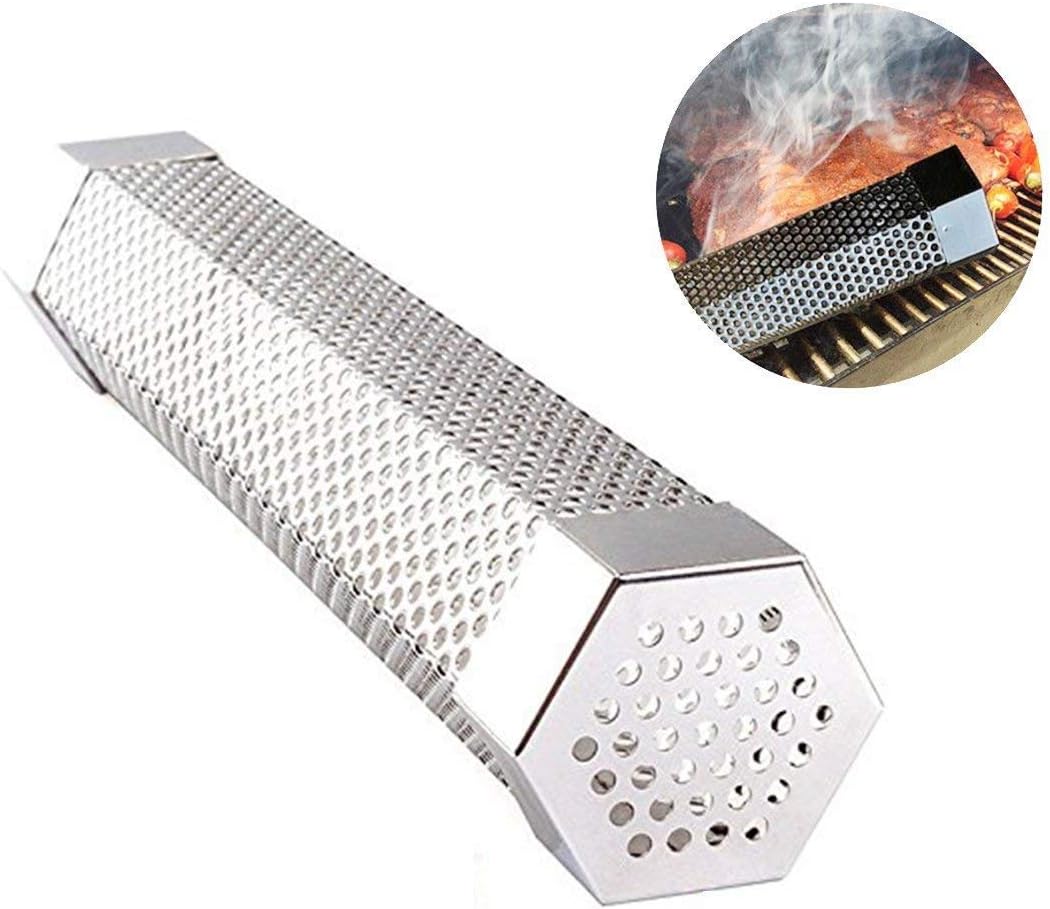 Pellet Smoker Tube 12" - 5 Hours of Billowing Smoke - for Any Grill or Smoker, Hot or Cold Smoking - Easy, Safe and Tasty Smoking