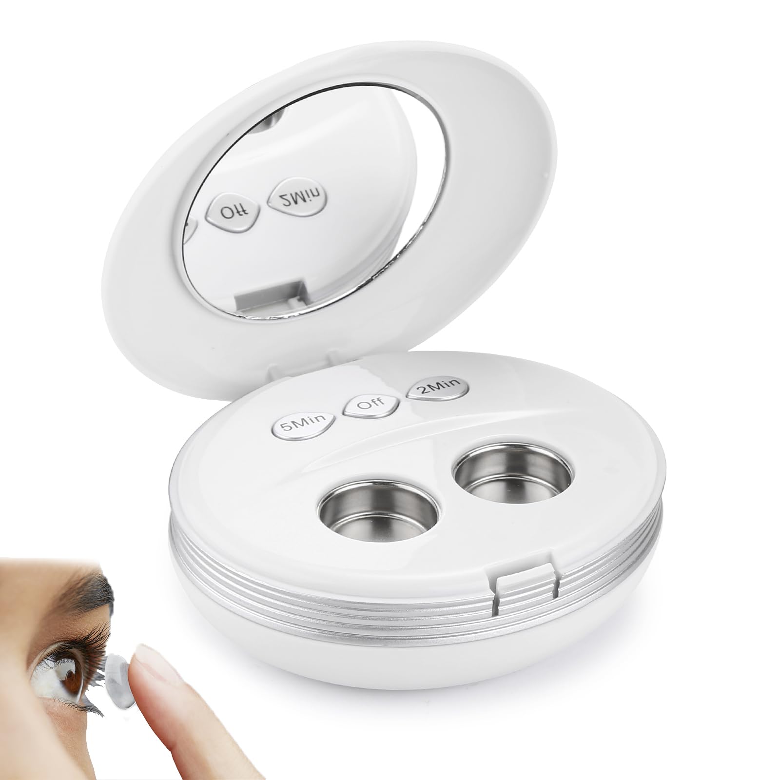 Contact Lens Cleaner, BlumWay Ultrasonic Contact Lens Cleaner with USB Charger, Small & Portable, Fit Disposal Soft Lens, Hard Lens, Contact Lens, Colored Lens, RGP Lens & OK Lens (Grey)