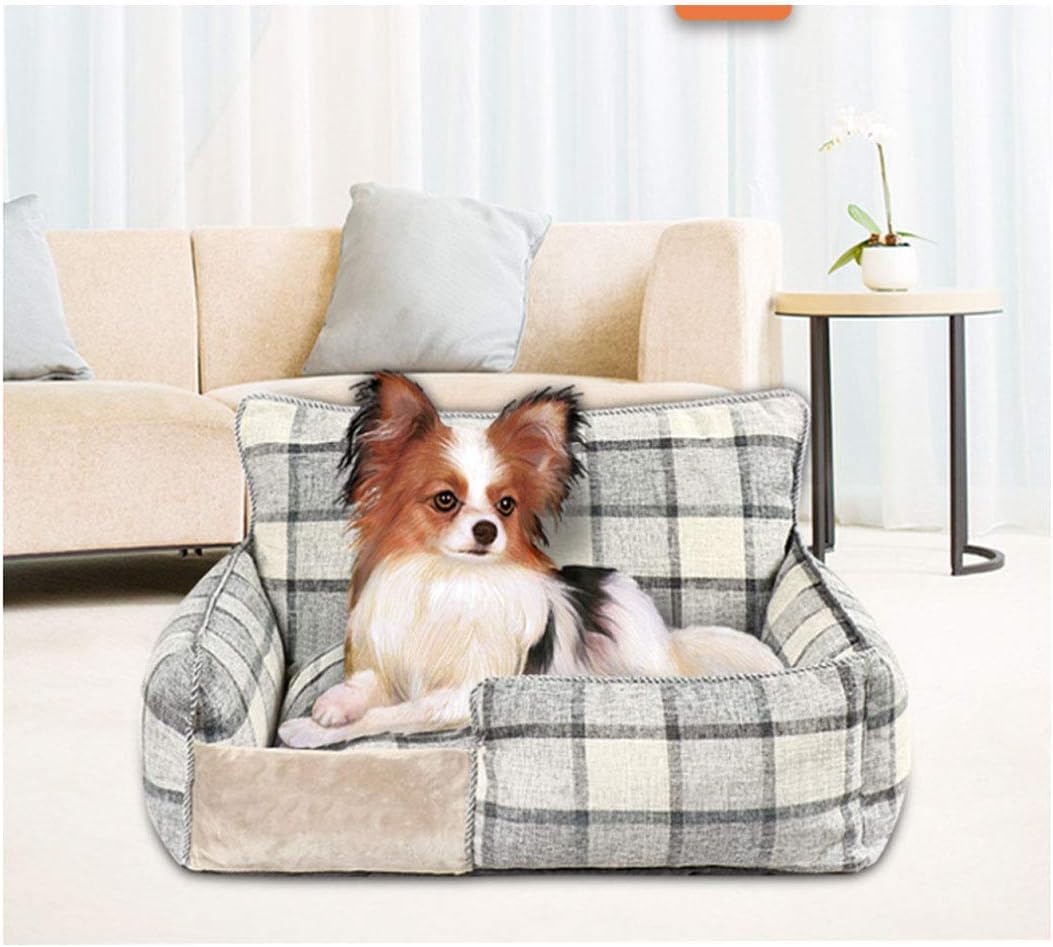 MMZZ Dog Sofa Bed Pillow Washable with Removable Cover, Soft Cotton Stuffing pet Large Dog Beds (XL, Grey) : Pet Supplies