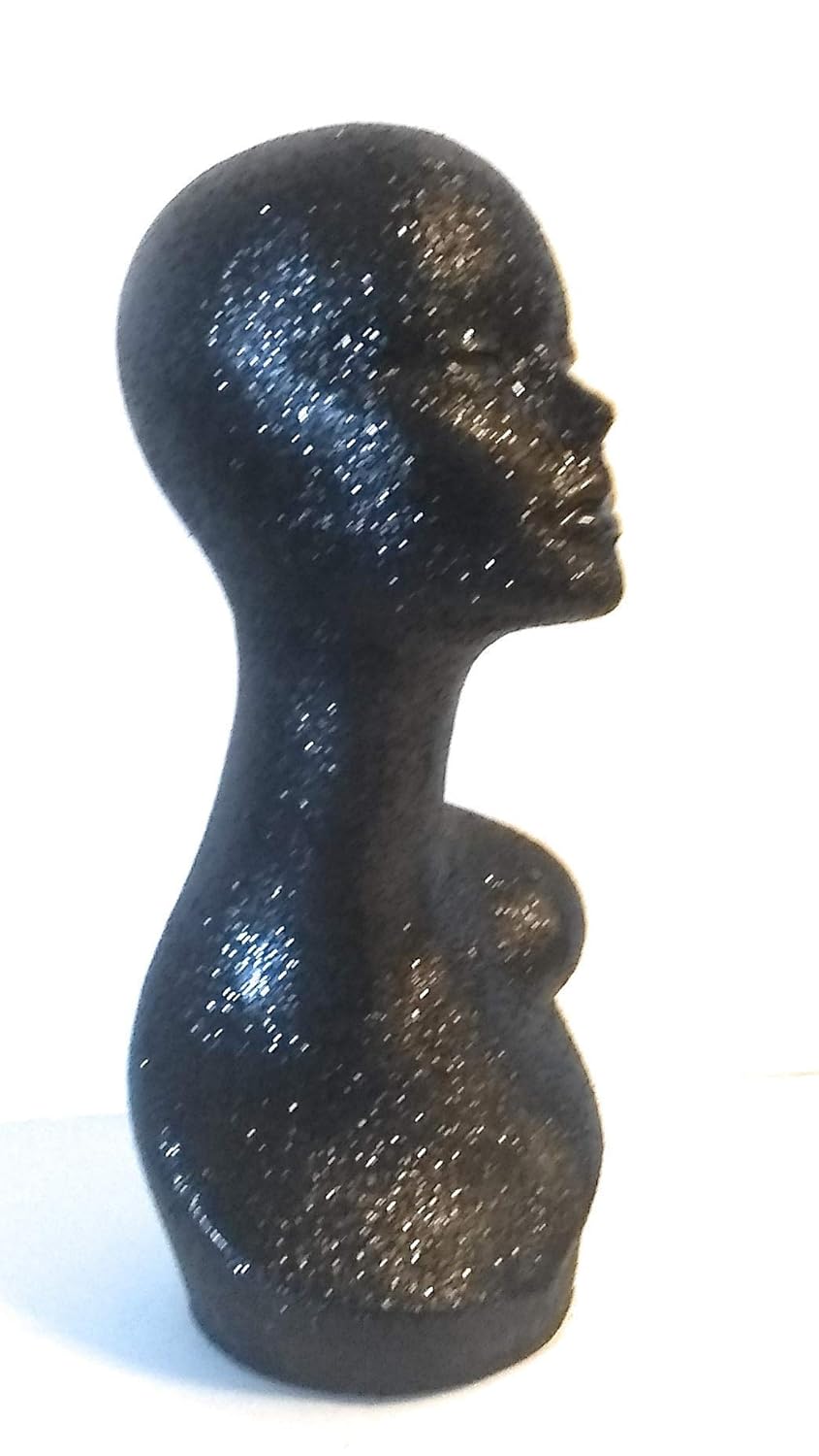 Black mannequin head with shoulders Clearance