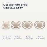 MAM Perfect Night Soothers 6-18 Months 2 Pack Glow in Dark Case White/Grey view 7
