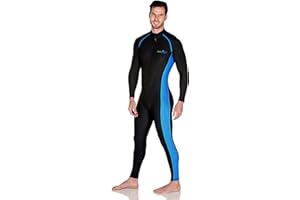 Men Stinger Swimsuit UV Protection Swimwear UPF50+ Chlorine Resistance Black Blue