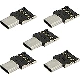 chenyang 5 Stück USB C OTG Adapter USB C Stecker auf USB 2.0 Buchse Ultra Mini Size Connector Adapter