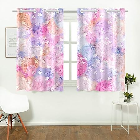 Amazon Com Wiedlkl Apartment Window Curtain Bright Colors Your