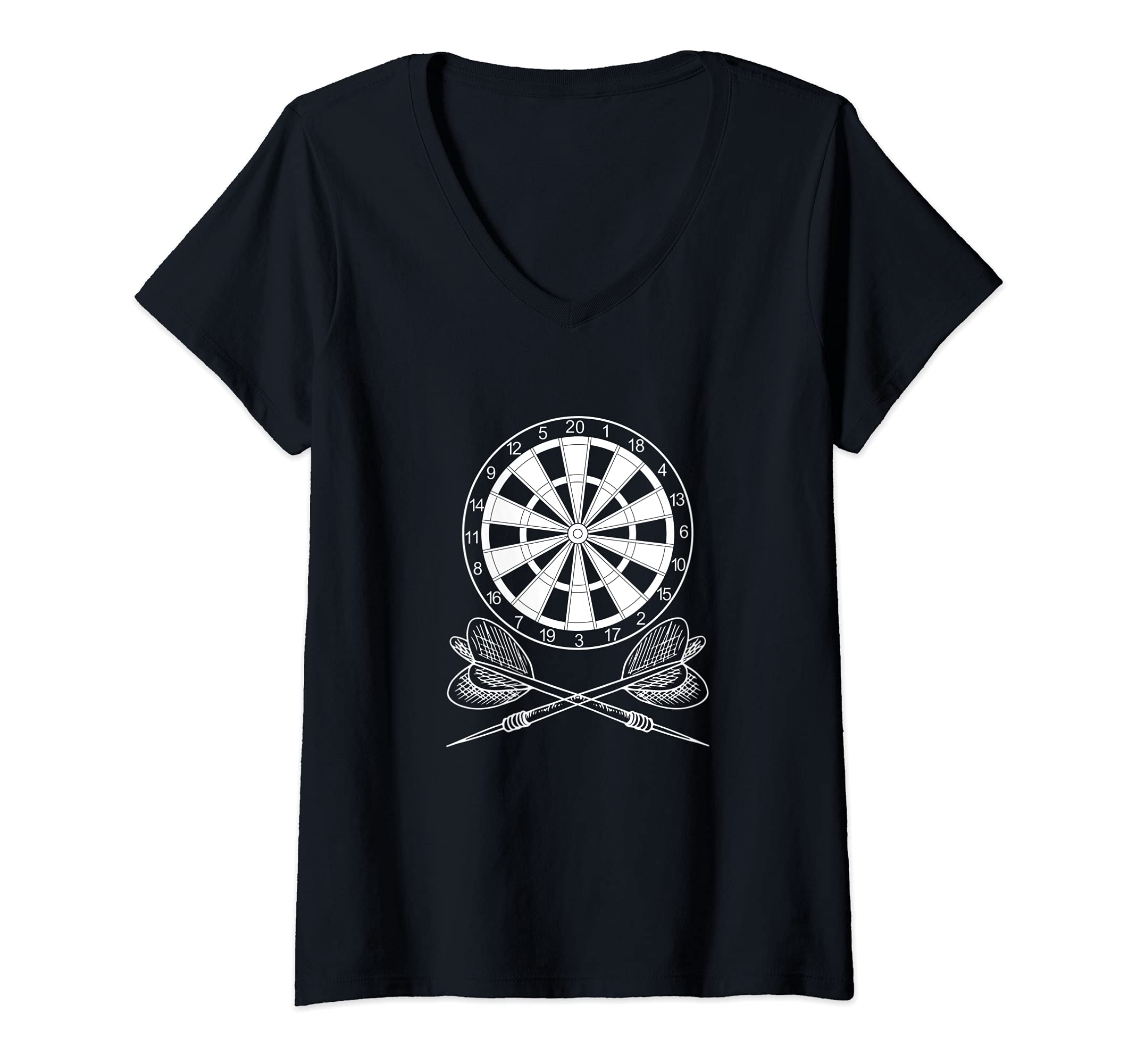 Womens One Hundred Eighty Dart Darts Triple 20 Dartboard Darten 180 V-Neck T-Shirt