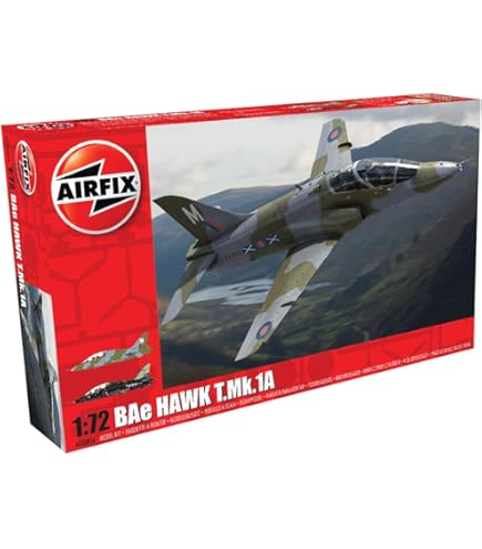 Airfix BAE Hawk NHS Model Kit 1:72 Scale - Plastic Military Jet Model