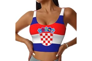 WSSYYBF Republic of Croatia Flag Womenâ€™s Sports Vest, Padded Yoga Tank Top, Workout Fitness Shirt