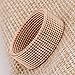 18K-rose-gold-stainless-steel Circle Woven Mesh Rings For Women Men Jewelry Wedding Rings Size 6 to 10