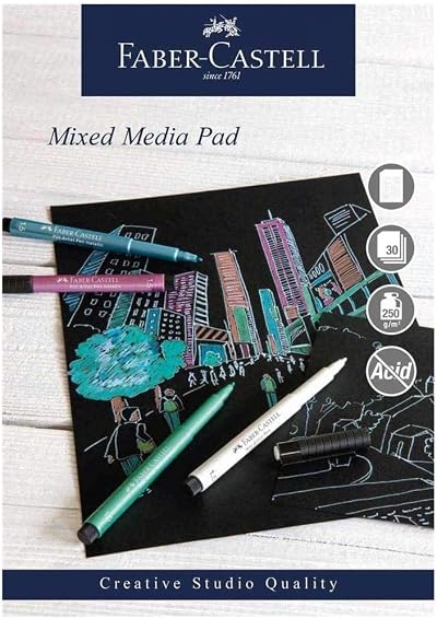 Faber-Castell Creative Studio Mixed Media Pad A3 Spiral 30 Sheets 250 GSM