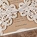 WISHMADE 5.9 x 5.9 Inch 50PCS White Laser Cut Wedding Invitations Pocket with Envelopes and Bowknot Blank Kraft Paper Invitation for Engagement Quinceanera wedding invite