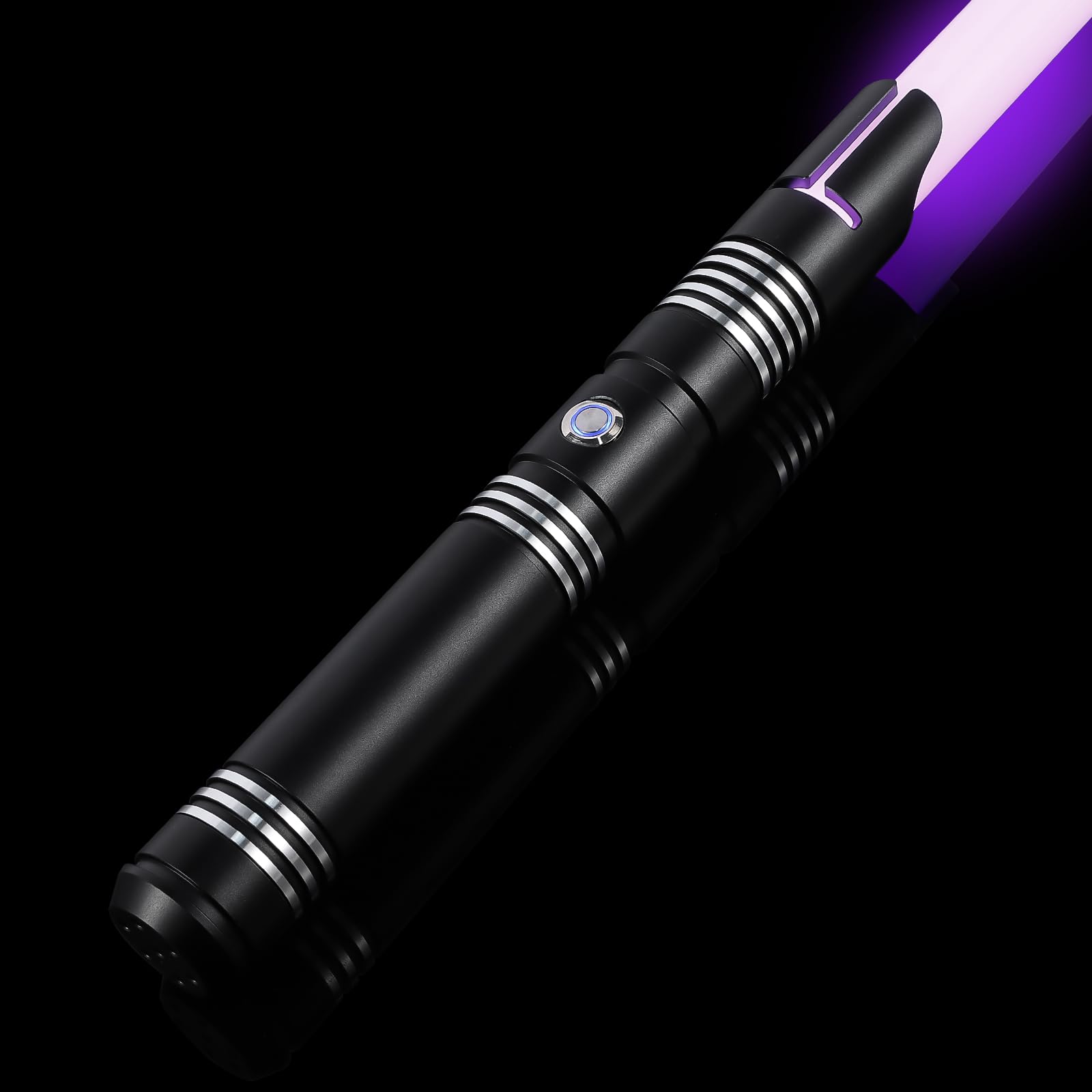 AthlChamp Heavy Dueling Lightsaber for Adults, Dueling Light Saber with Heavy Duty Metal Hilt & Thick Blade & 16 Sound Effects & 12 RGB Colors, Helmet Design - Black